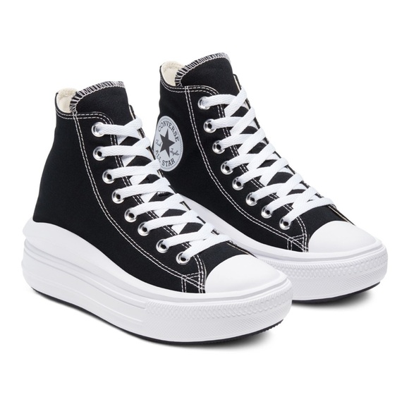Converse Chuck Taylor All Star Move Women’s High-top Platform Sneakers Black - Picture 1 of 7